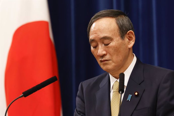 13 January 2021, Japan, Tokyo: Japan's Prime Minister Yoshihide Suga reacts during a press conference at the prime minister's official residence. Photo: Rodrigo Reyes Marin/ZUMA Wire/dpa