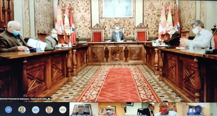 Retransmisión telemática del pleno de la Diputación de Salamanca.