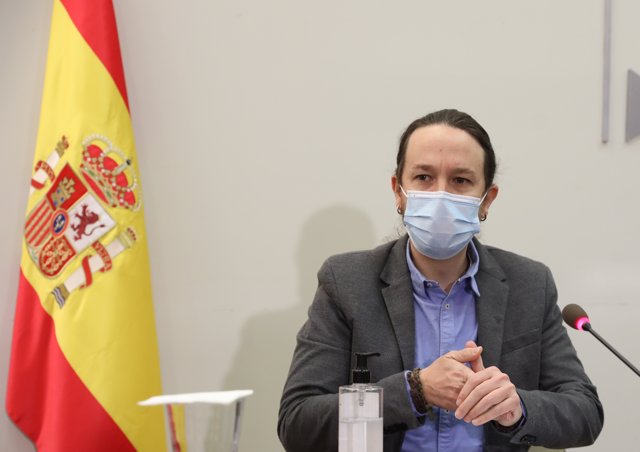 El vicepresidente del Gobierno y ministro de Derechos Sociales y Agenda 2030, Pablo Iglesias, en Madrid, España, a 20 de enero de 2021.