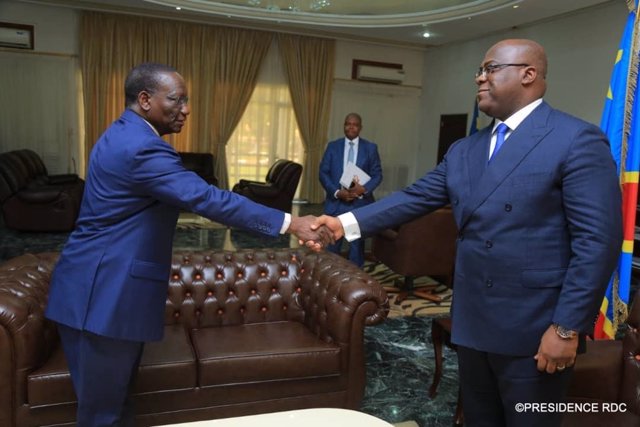 El primer ministro de República Democrática del Congo (RDC), Sylvestre Ilunga Ilunkamba, junto con el presidente del país, Félix Tshisekedi