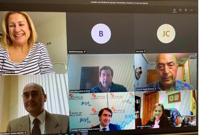 Reunión telemática de Suárez Quiñones y representantes de la Junta con alcalde del Moncayo.