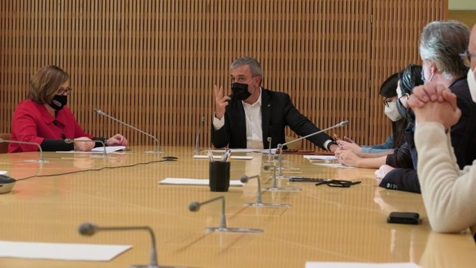 El primer teniente de alcalde de Barcelona, Jaume Collboni, se reúne con representantes de Comertia, Barcelona Oberta y la Associació de Comerciants de Centres Comercials