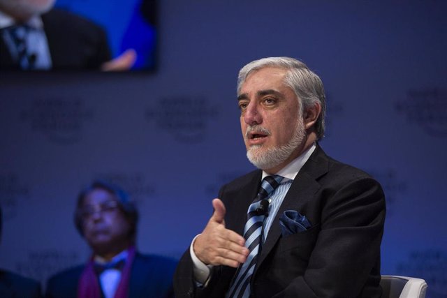 El presidente del Alto Consejo de Afganistán para la Reconciliación Nacional, Abdulá Abdulá, en una conferencia en Davos
