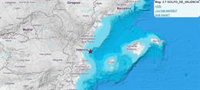 El Golfo de Valencia registra un terremoto de magnitud 2.7