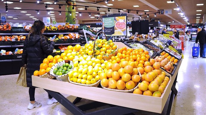 Mandarinas en un supermercado Caprabo.
