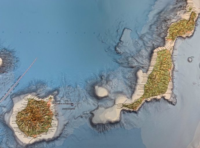 Mitma publica el mapa de Canarias en relieve con una alta calidad plástica y cartográfica