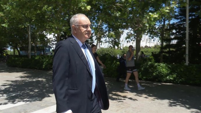 Blasco a su salida de la Ciudad de la Justicia