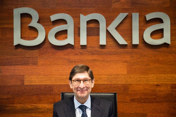 El presidente de Bankia, José Ignacio Goirigolzarri, en la presentación de resultados de 2020.