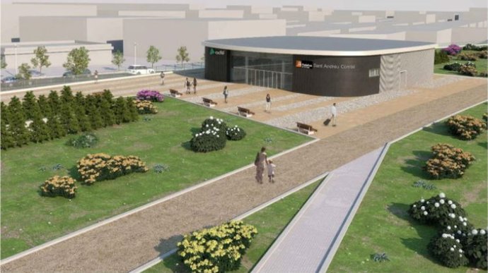 Adif AV inicia las obras de la nueva estación de Sant Andreu Comtal en Barcelona