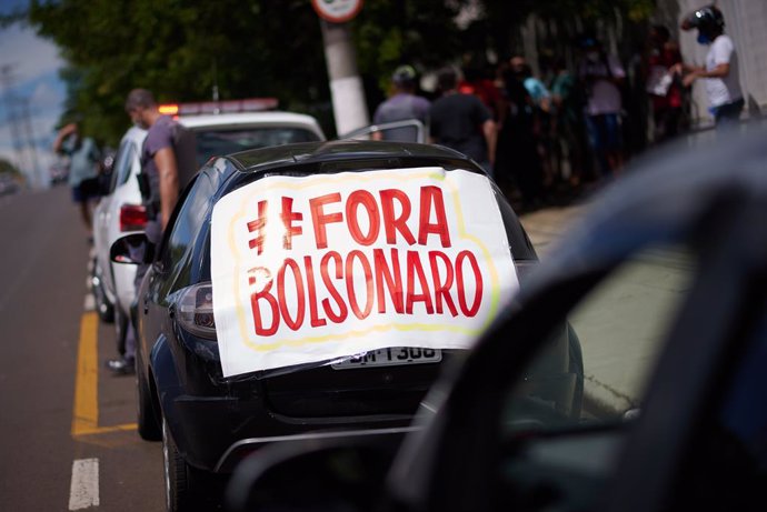 Manifestación contra el presidente de Brasil, Jair Bolsonaro
