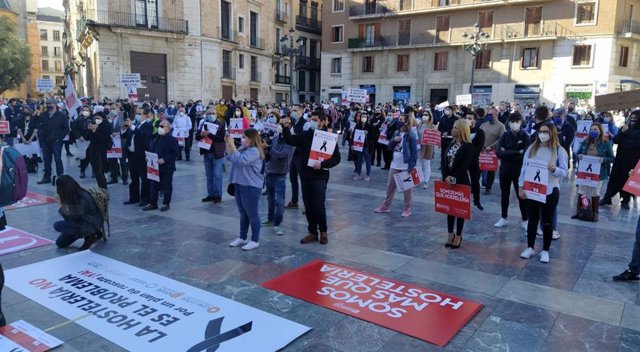 Protesta de los hosteleros valencianos