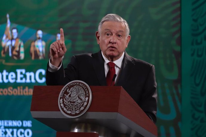04 January 2021, Mexico, Mexico City: Mexican President Andres Manuel Lopez Obrador speaks during his daily press conference at the National Palace. Photo: -/El Universal via ZUMA Wire/dpa