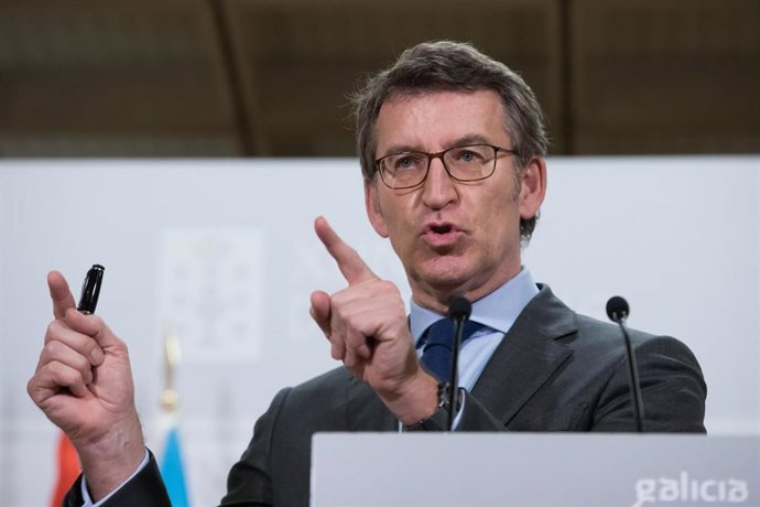 Feijóo, en la rueda de prensa posterior al Consello de la Xunta.