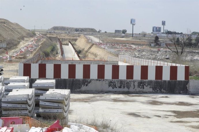 Imagen de archivo de las obras para extender la red de Cercanías entre Móstoles y Navalcarnero