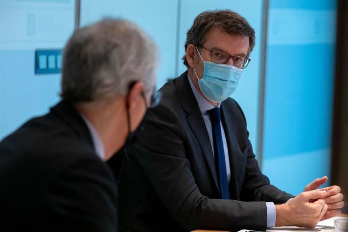 Feijóo, durante el Consello de la Xunta.