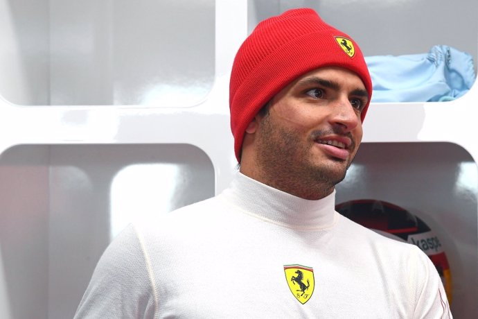 Carlos Sainz en su debut con Ferrari