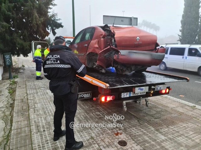 Accidente de tráfico en la avenida de Jerez