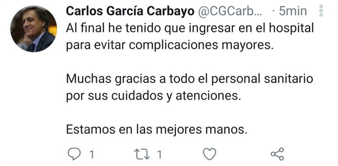 Publicación del alcalde de Salamanca en Twitter
