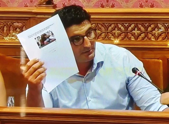 El portavoz de Vox en el Consell de Mallorca, Toni Gili.