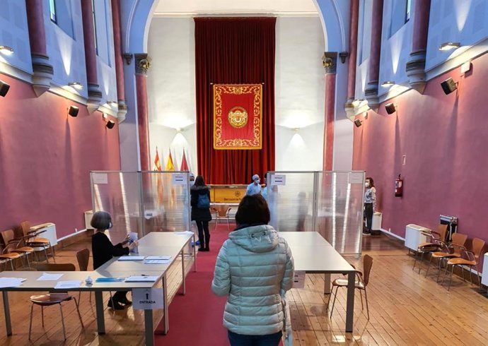 Cribado con test de antígenos entre los trabajadores de la Diputación de Valladolid.