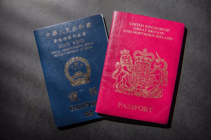 Pasaporte británico para territorios de ultramart y pasaporte de Hong Kong
