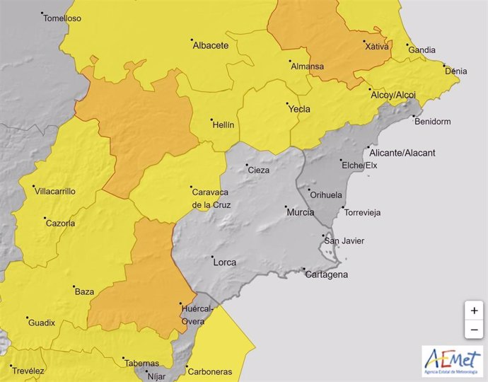 Aemet activa este fin de semana aviso amarillo por vientos de hasta 70 kilómetros por hora en el Noroeste y el Altiplano