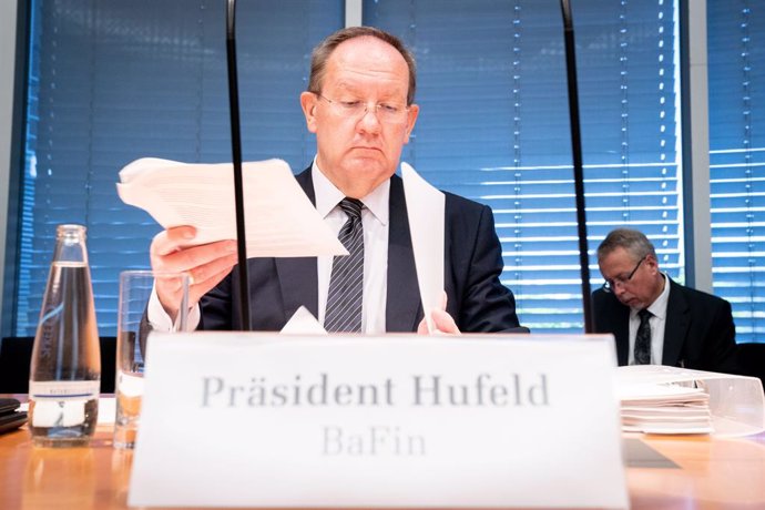 01 September 2020, Berlin: President of the Federal Financial Supervisory Authority (BaFin) Felix Hufeld attends the special session of the Finance Committee in the German Parliament (Bundestag). Photo: Kay Nietfeld/dpa