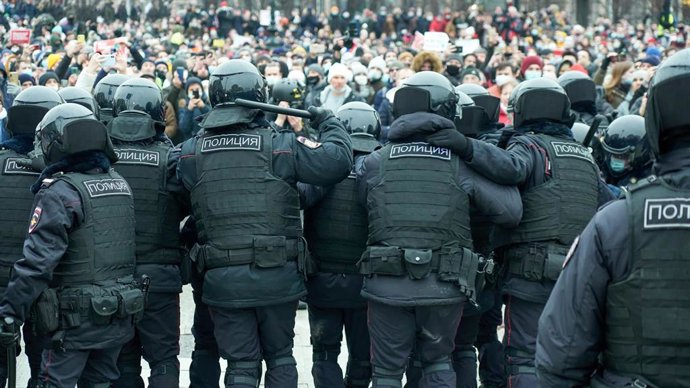 Protestas en apoyo a Alexei Navalni en Moscú