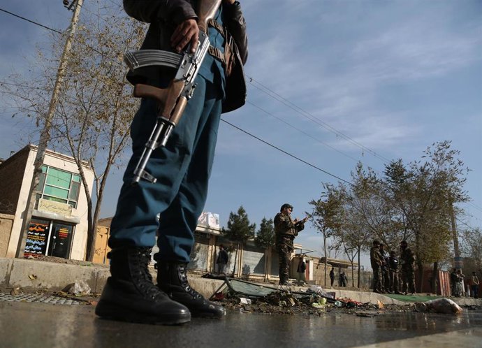 Miembros de las fuerzas de seguridad de Afganistán.