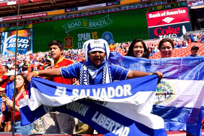 Imagen de archivo de un partido de fútbol de la selección de El Salvador