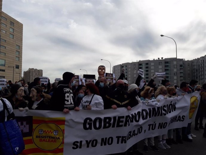 Arranca en Palma la tercera movilización para exigir la reapertura de la hostelería
