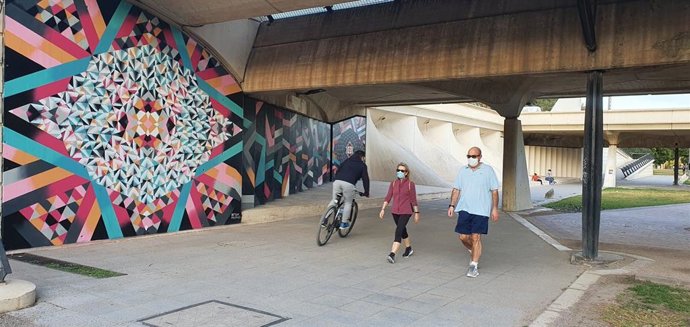Mural en el Jardín del Turia