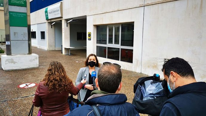 Ángela Mulas (Vox) en declaraciones a los medios este sábado