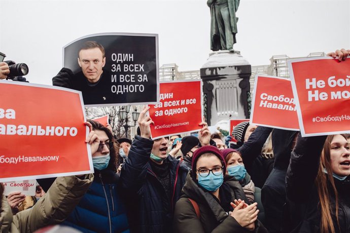 Protestas en Rusia el pasado 23 de enero.