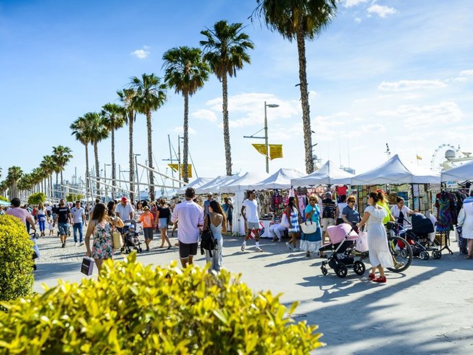 Foto de archivo de turistas en la provincia de Málaga