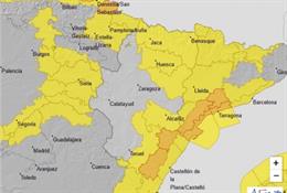 La AEMET amplía el aviso amarillo por viento para este lunes en varias zonas de Aragón.