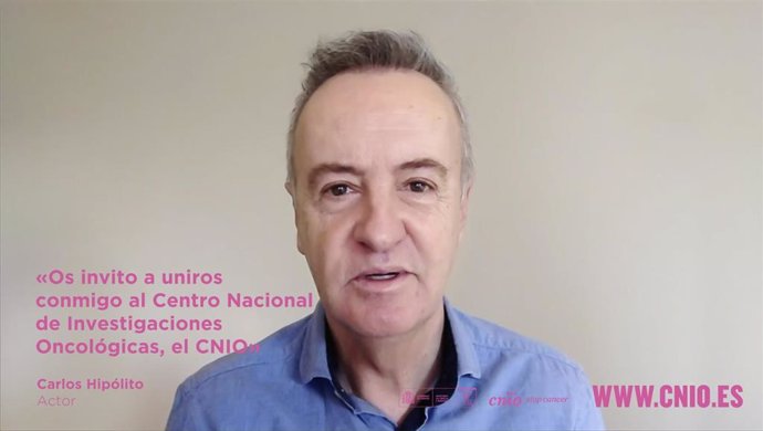El actor Carlos Hipólito en la campaña #CNIOStopCancer.