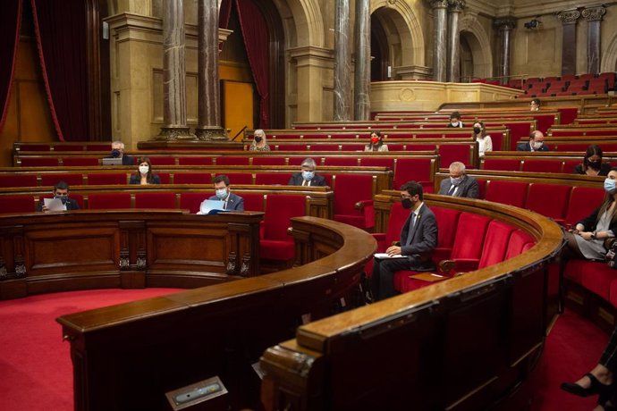 Sessió plenria en el Parlament de Catalunya.