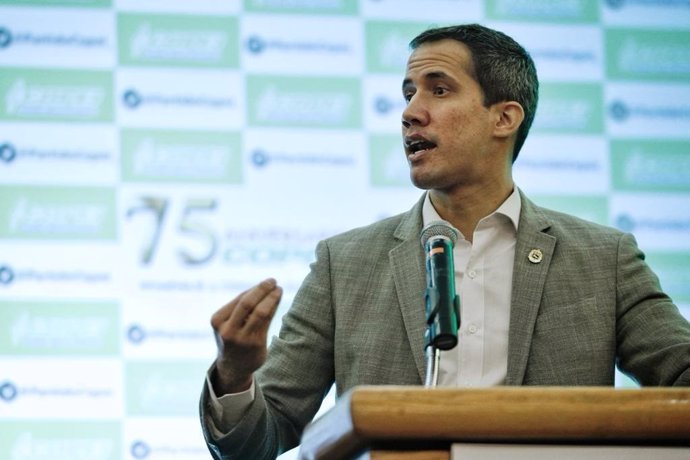 Juan Guaidó durante un acto público