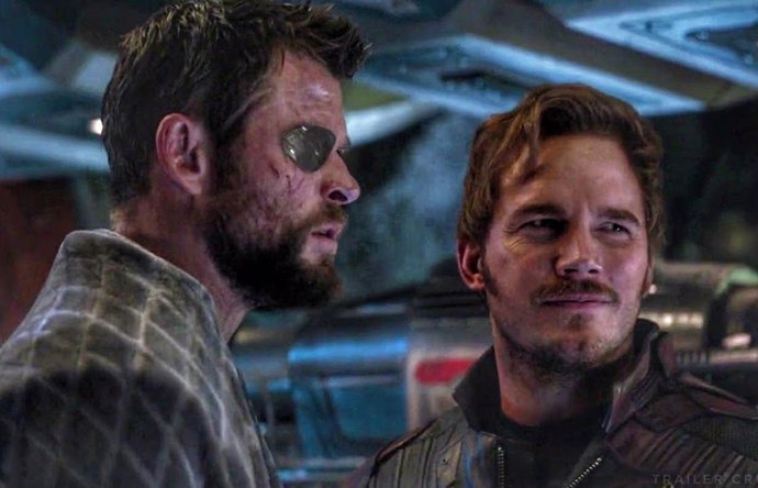 Chris Hemsworth y Chris Pratt en Vengadores: Endgame
