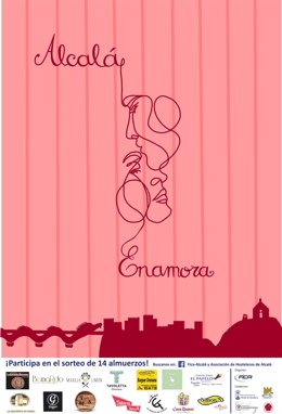 Cartel de la campaña de fomento del comercio local por San Valentín en Alcalá de Guadaíra.