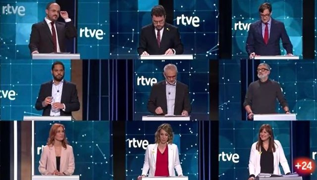 Debate de RTVE para las elecciones del 14 de febrero.