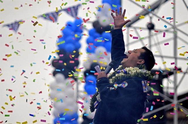 El presidente de Bolivia, Luis Arce, tras su victoria en las elecciones de octubre de 2020.