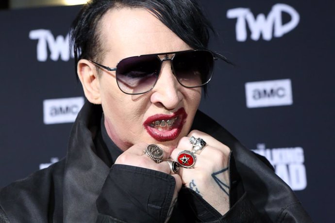 23 September 2019, US, Hollywood: American singer Marilyn Manson attends the premiere of The Walking Dead Season Ten. Photo: Alexander Seyum/ZUMA Wire/dpa