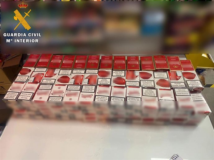 Cajetillas intervenidas.