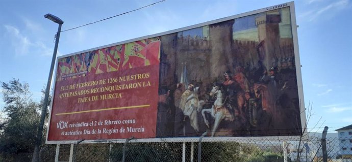 Imagen de VOX promocionando la fecha de la reconquista de la Taifa de Murcia