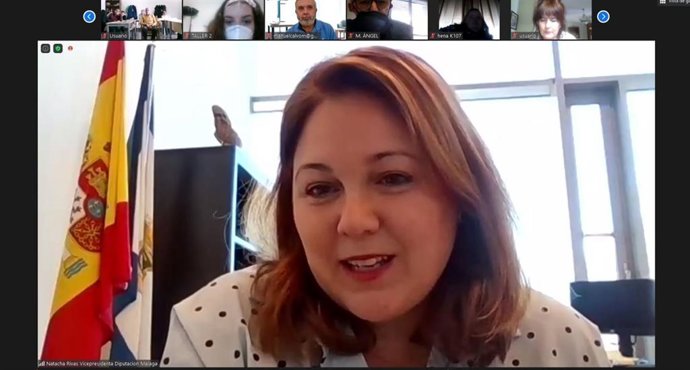 Natacha Rivas, vicepresidenta cuarta de la Diputación, en un encuentro online