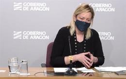 Marta Gastón en la rueda de prensa de este martes.