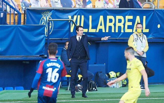 Emery durante el Villarreal-Levante de LIga