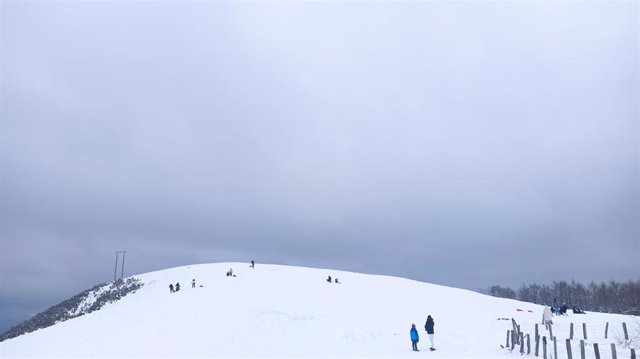 Peñas de Aia (Gipuzkoa), nevadas en enero de 2021